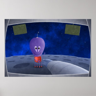 The First Man Welcoming Aliens Poster