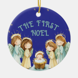 The First Noel Angels Ceramic Tree Decoration