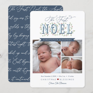 The First Noel Baby Boy Christmas Card