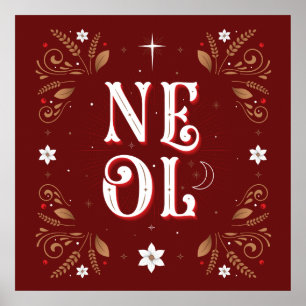 The First Noel Christmas Poster 24x24
