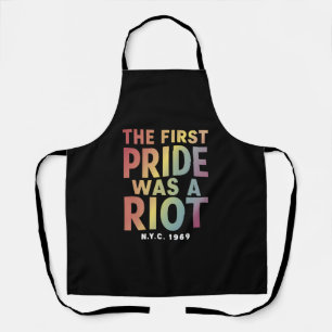 The First Pride Was A Riot LGBT Gay Ally Rainbow Apron