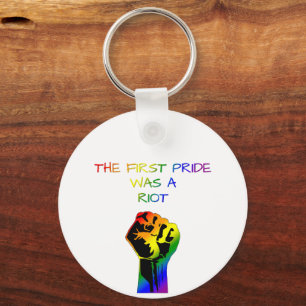 The First Pride Was a Riot – LGBTQ+ Design Key Ring