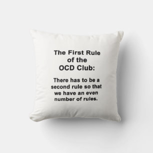 The First Rule of the OCD Club Cushion