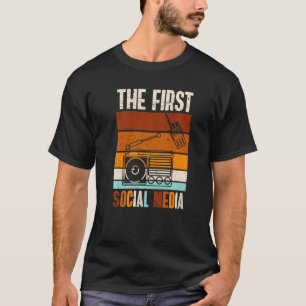 The First Social Media Ham Radio Operator Retro T-Shirt