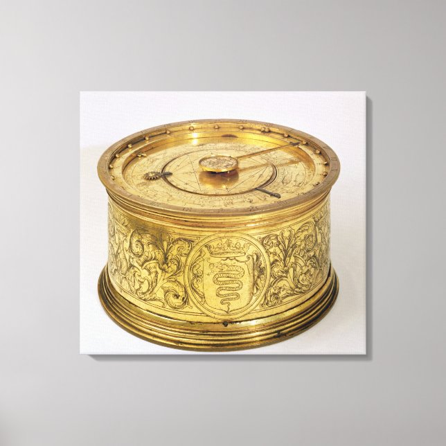 The first spring driven clock with fusee, 1525 canvas print (Front)