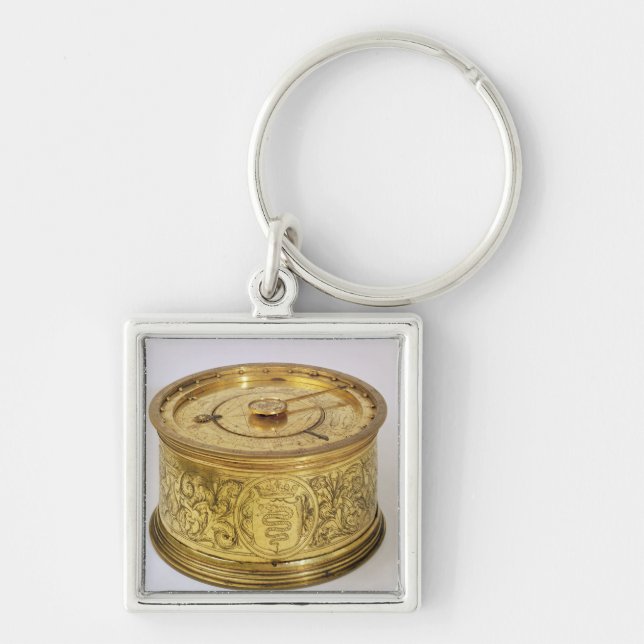 The first spring driven clock with fusee, 1525 key ring (Front)