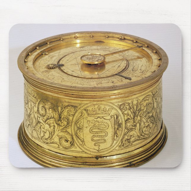 The first spring driven clock with fusee, 1525 mouse mat (Front)