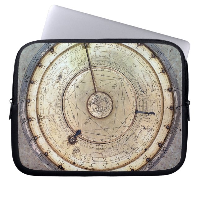 The first spring driven clock with fusee, view of laptop sleeve (Front)