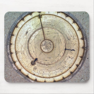The first spring driven clock with fusee, view of mouse mat