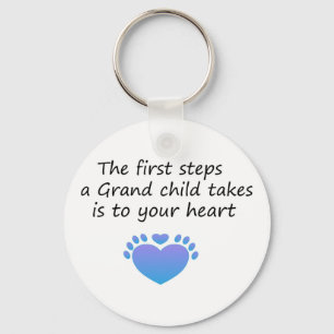 The First Steps Unique Grandchild Key Ring