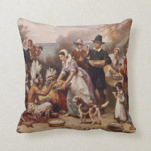 The first Thanksgiving 1621   c.1932 Cushion