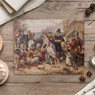 The first Thanksgiving 1621   c.1932 Jigsaw Puzzle