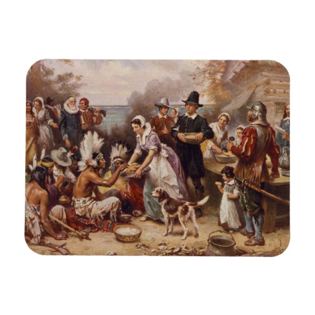 The first Thanksgiving 1621 | c.1932 Magnet (Horizontal)