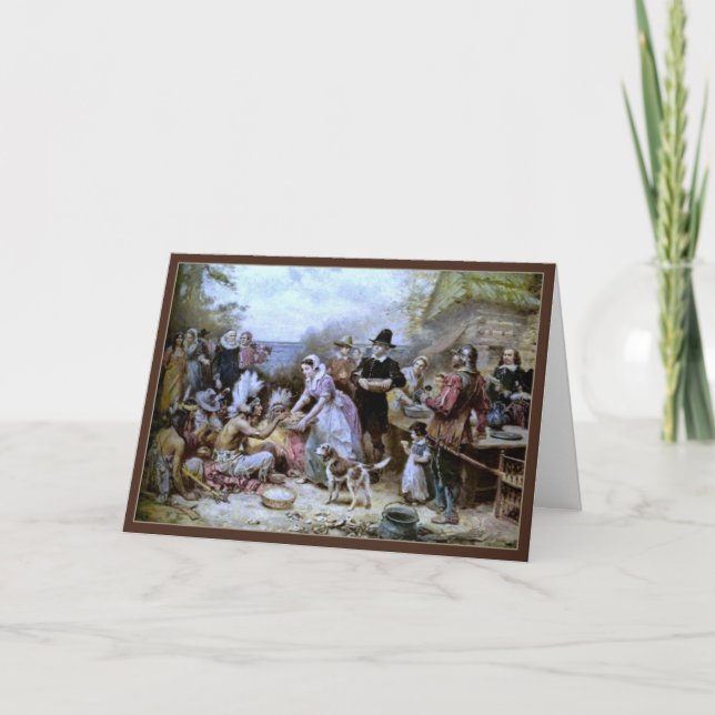 The First Thanksgiving by Ferris-Thanksgiving Card (Front)