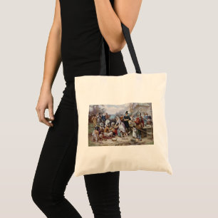 The First Thanksgiving by Jean Ferris c. 1912 Tote Bag