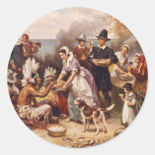 The First Thanksgiving Classic Round Sticker