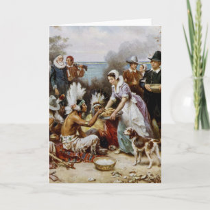 The First Thanksgiving Holiday Card
