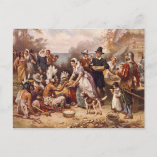 The First Thanksgiving Holiday Postcard