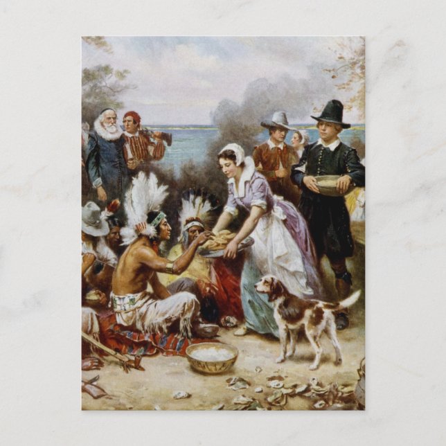 The First Thanksgiving Holiday Postcard (Front)