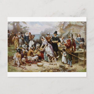 The First Thanksgiving Holiday Postcard
