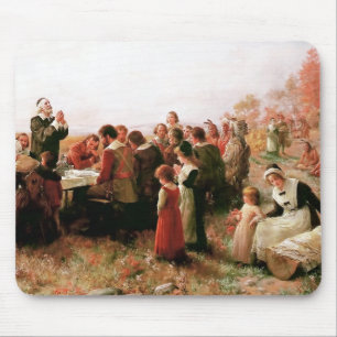 The First Thanksgiving in Plymouth Mouse Mat