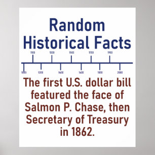The First US Dollar Bill - History Fact Poster