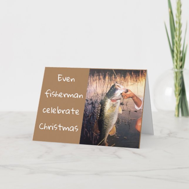 THE FISH ARE CELEBRATING CHRISTMAS HUMOR CARD (Front)