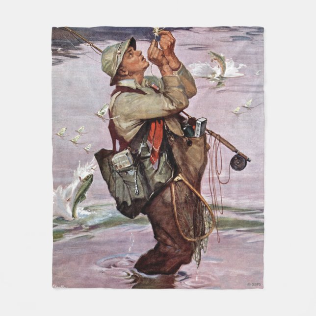 The Fish are Jumping Fleece Blanket (Front)