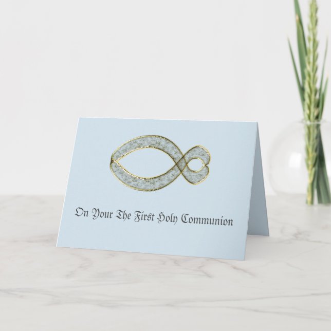 The Fish  Christian symbol. Holiday Card (Front)