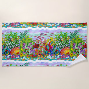 The Fish Garden Beach Towel
