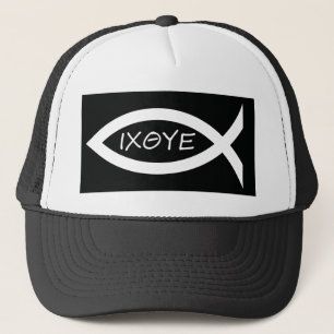 The Fish is white Trucker Hat