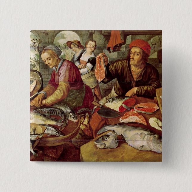 The Fish Market 15 Cm Square Badge (Front)