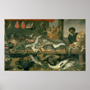 The Fish Market, 1618-21 Poster