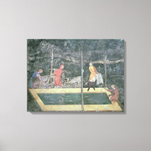 The Fish Pond, from the Stag Room, 1343 Canvas Print