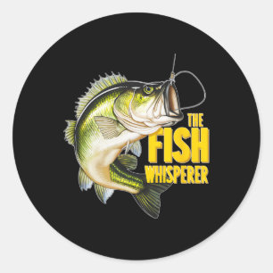The Fish Whisperer Fishing Novelty Fisherman Gift  Classic Round Sticker