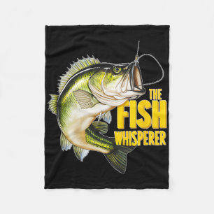 The Fish Whisperer Fishing Novelty Fisherman Gift Fleece Blanket