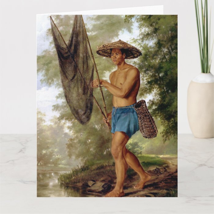 The Fisher from Sacag Fine Art Greetings Card