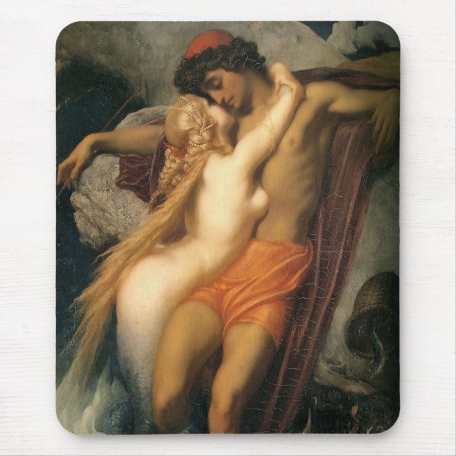 The Fisherman and the Siren (by Frederic Leighton) Mouse Mat (Front)