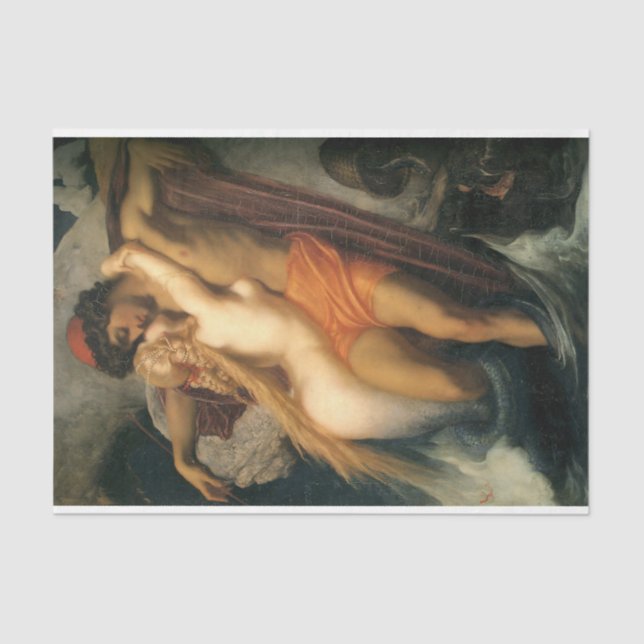 The Fisherman and the Syren (by Frederic Leighton) Tissue Paper (Front)