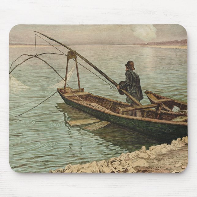 The Fisherman (by Max Kurzweil) Mouse Mat (Front)