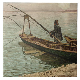 The Fisherman (by Max Kurzweil) Tile