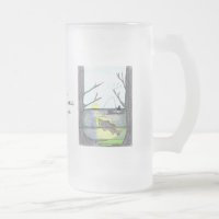 The Fisherman...Frosted Glass Mug...