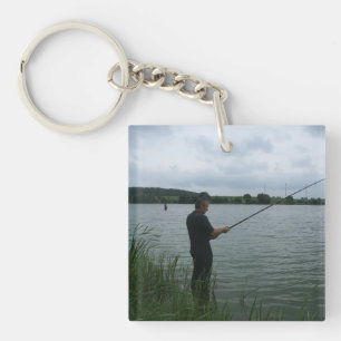 The fisherman in the evening key ring