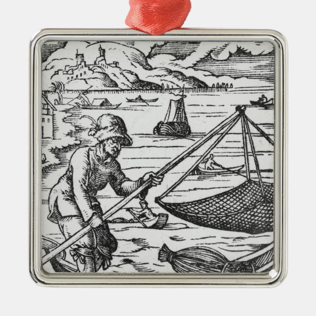 The fisherman metal tree decoration (Front)