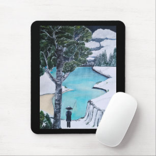 The Fisherman Painting by Alfred Fox Mouse Mat