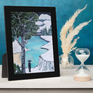 The Fisherman Painting by Alfred Fox Plaque