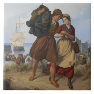 The Fisherman's Homecoming (by Rudolf Jordan) Tile