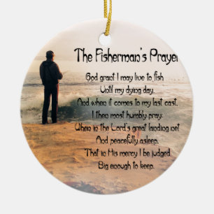 The Fishermans Prayer Ceramic Tree Decoration