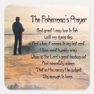The Fishermans Prayer Square Sticker