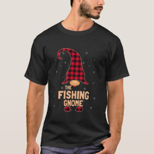 The Fishing Christmas Gnome Pajama  T-Shirt
